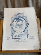 Léo Delibes Sylvia Souvenirs pour piano A. Croisez partition éditions Heugel