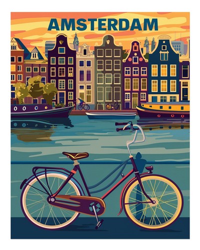 Amsterdam paysage urbain vélo