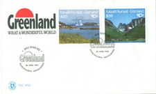 Greenland 1995  FDC Wonderful World  Iceberg  Mountain  Landscape