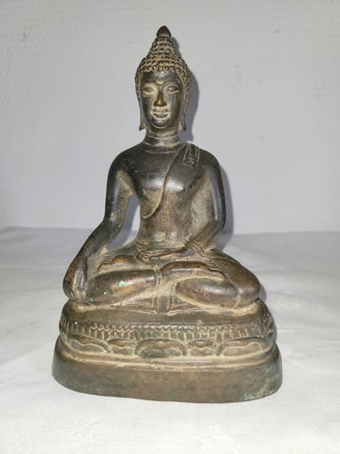 Statue bouddha bronze - statue,