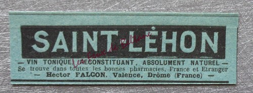 Publicité saint lehon - saint, vin
