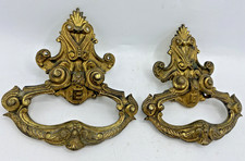 Antique pair of french door handles 19th century bronze castle