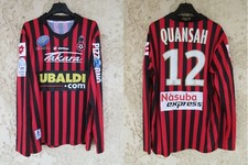 Maillot OGCN NICE 2008/2009 préparé porté QUANSAH n°12 LOTTO manches longues L