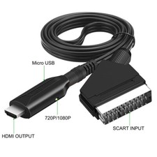 SCART Péritel vers HDMI - Compatible HDTV, DVD, Décodeur, PS3 - PAL & NTSC 1M