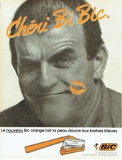 PUBLICITE ADVERTISING  016  1981  BIC   le nouveau rasoir  chéri bi bic