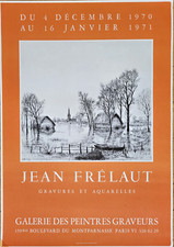 JEAN FRELAUT - ORIGINAL EXHIBITION POSTER - AFFICHE ORIGINALE -PARIS - 1977