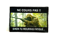 Patch MORALE 5x8cm "NE COURS