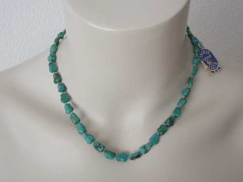Collier chaîne turquoise - chaîne, en