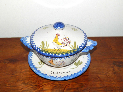 Ancien bol bouillon en - bol,