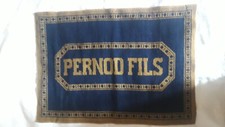 Ancien tapis de cartes PERNOD FILS-Objet de pub-Belote,café,jeux,alcool,bistrot