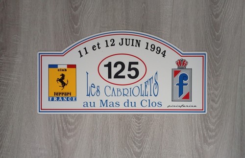 Plaques rallye ferrari - plaques,