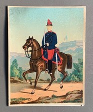 PHOTO Peinture colorise colored Militaire à cheval Cavalier