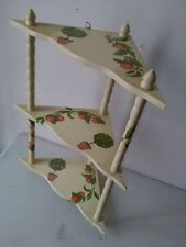 MEUBLE ETAGERE 3 PLATEAUX BOIS TOURNE PEINT NICE LIGHT PAINTED CORNER FURNITUR