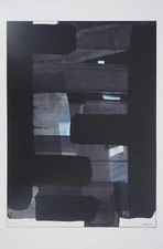 Pierre SOULAGES : Gouache sur papier 1973 - Affiche originale signée