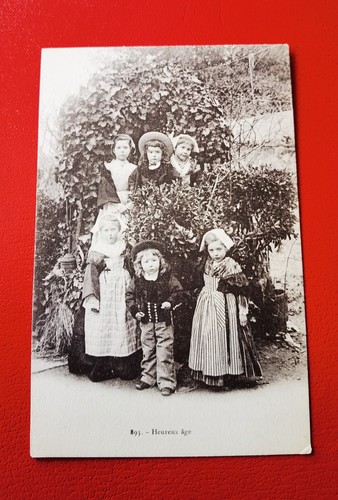 Cpa enfants breton - breton, en