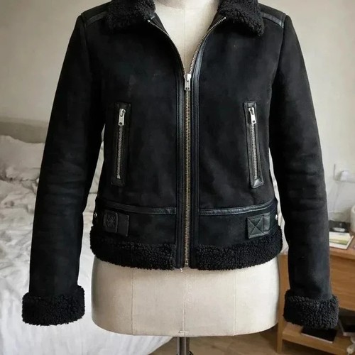 Blouson aviateur noir doublé