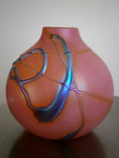 Vase Pâte de verre Aconito Guyot Biot décor Rose Contemporain Art verrier