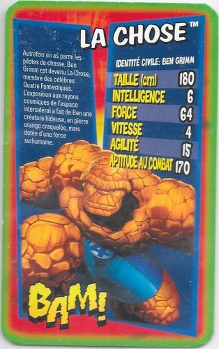 Carte top trumps la - carte, chose