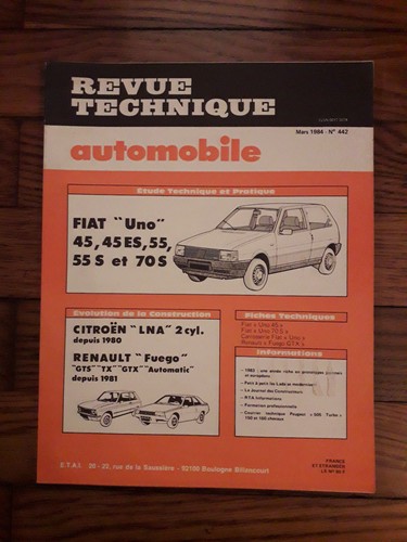 Rta fiat uno 45es 55s - rta, 45