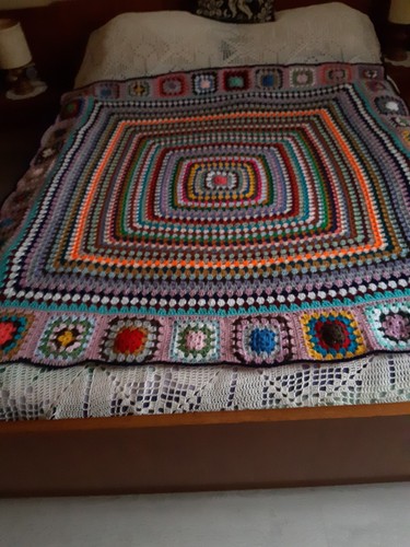 Plaid vintage crochet - au, en