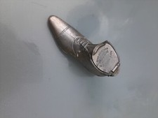 ANCIEN ENCRIER FORME DE CHAUSSURE BOTTINE  EN METAL ARGENTÉ  DEBUT XXEME