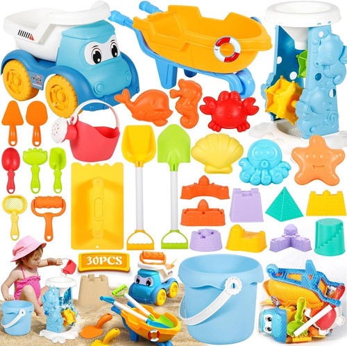 Jouet plage 30pcs - de, bac