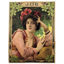 Affiche publicitaire JOB vers 1900 chromolithographie par Gervais