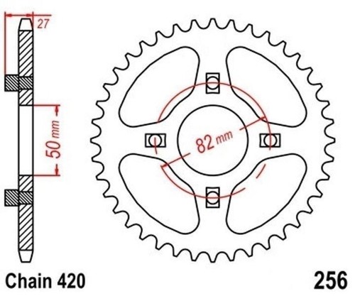 Roue chaîne dents - roue, 40