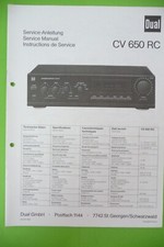 Manuel De Service Pour Dual CV