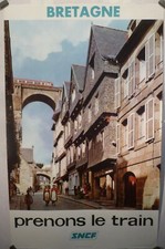 Affiche ancienne SNCF Bretagne