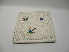 DESSOUS DE PLAT FAIENCE LONGWY DECOR ENVOL OISEAUX CERAMIQUE CERAMIC KERAMIK