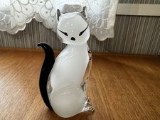 Figurine chat en verre de
