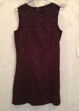 Robe droite rouge bordeaux touché velours T40 (1812016)