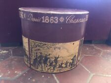 Boite à Chapeaux Morreton *Depuis 1863* avec scènes de vie parisiennes. Carton.