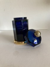 Flacon A Coton Estampillé En Verre Bleu Cobalt