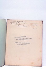 LIVRE ANCIEN BARDIÉ L'ARCHÉOLOGIE POPULAIRE NOTES SUR LES BOISÈRIES AUCH 1910
