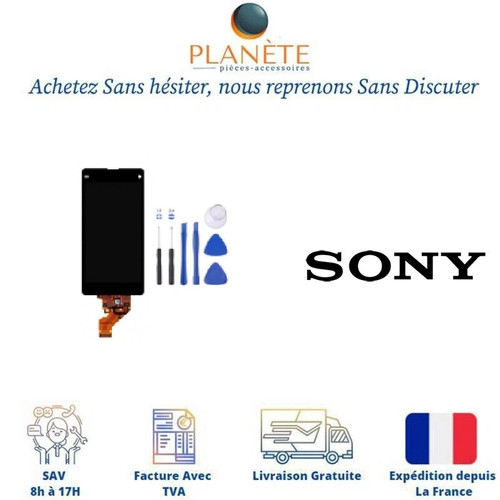 Ecran lcd vitre tactile noir - &,