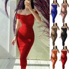 Robe Moulante Froncée À