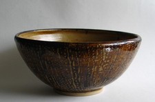 Grande coupe émail brun