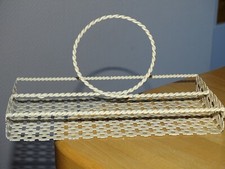 MATHIEU MATEGOT 1950 VINTAGE SERVITEUR PANIER TOLE PERFORER PORTE VERRES