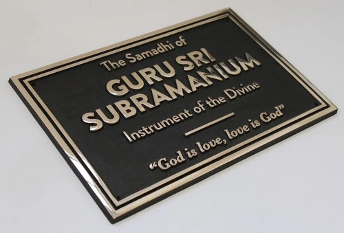 Plaque bronze avec double - en,