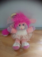 Peluche Popples rose blanc