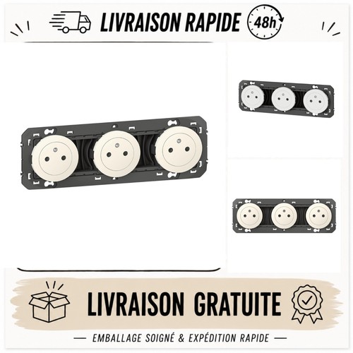 Prise triple murale legrand - prise,