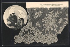 CPA Argentan, Point d´Argetan, Coiffes et costumes de Basse Normandie 