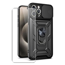 Coque Pour iPhone 15 Pro Max Housse Téléphone D'objectif D'appareil Black
