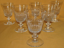 Série de 6 verres à eau anciens en cristal Baccarat Saint-Louis XIXème