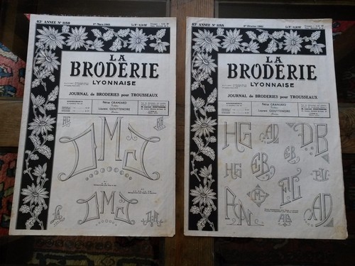 Anciens journaux broderie - anciens,
