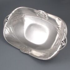 Antique French Art Nouveau Silver Plated, Christofle Gallia Bread Tray, Poppies