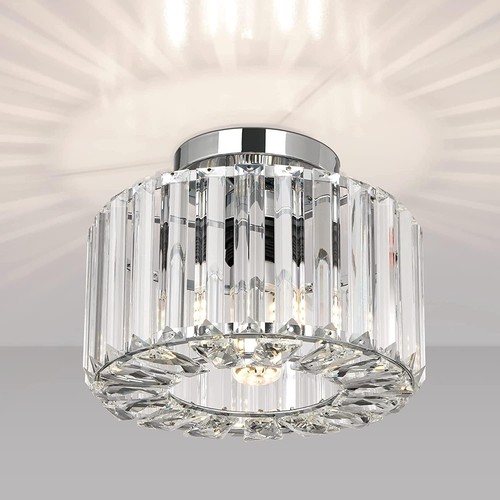 Plafonnier doré cristal - plafonnier, en