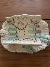 Plat à asperges égouttoir  barbotine.